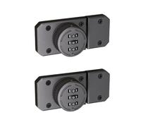 2 PCS Combination Locking Blot with 4 Digit Coded Padlock and Anti-Tamper Security Fixing for Cabinet, Barn Door, Garage Door, Sheds (White Black Silver Gold Gray Luminous)