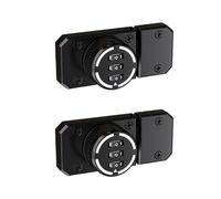 2 pcs Combination Locking with 4 Digit Coded Padlock and Anti-Tamper Security Fixing for Cabinet, Barn Door, Garage Door, Sheds (Luminous)