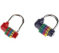 2 Pcs Combination Padlock 4 Letter Word Lock Security Password Code Lock for School Gym Locker, Toolbox, Cabinet