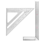2 Pcs Combination Square, Speed Square 12 Inch, Triangle Ruler, Precision Stainless Steel Speed Square for Woodworking Roofing and Windows Home Builders