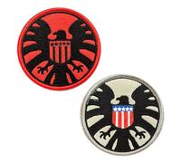 2 PCS Compatible with Agents of Shield Tactical Military Patches with Hook and Loop Backing Emblem for Clothes Hat Backpacks Vest Team Work Uniform Travel CS Tactical Activities