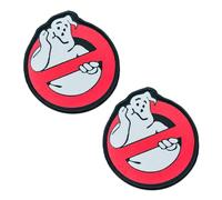 2 Pcs Compatible with Ghostbusters Embroidered Hook and Loop Funny Patches Kill Ghost Team Uniform Logo Symbol Applique Emblem for Costume Cosplay Uniform Clothes Kids Men Holiday Decor