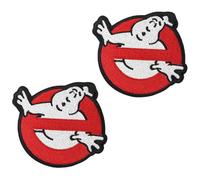 2 PCS Compatible with Ghostbusters Halloween Embroidered Patches NO Ghost Kill Ghost Team Logo Hook and Loop Funny Patches for Clothes,Backpack,Jacket,Vest,Uniforms,Armband,Pants
