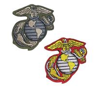 2 PCS Compatible with US Marine Corps USMC Army Force Tactical Military Patches with Hook and Loop for Clothes Hat Backpacks Vest Team Work Uniform Travel CS Tactical Activities