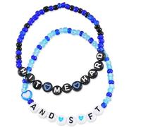 2 Pcs Concert Merch Bracelets,Inspired Beaded Bracelet Jewelry Merch Musical Outfit Kit to Support Fans Love Singer Album Music Lover Glass Beads Hands Chain Fashion Accessories Decoration for Girls