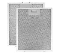 2 PCS Cooker Hood Metal Grease Filter 320mm x 260mm Kitchen Extractor Fan Filter Universal Cooker Hood Filter Fit for Many Leading Brand of Vent Hood Extractor Fan
