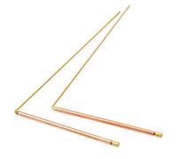 2 Pcs Copper Dowsing Rod Divining Rods Energy Water Witching Detector Lightweight Copper Divining Rod with Rotating Handle for Searching Water Mineral Treasure (Two-tone style)