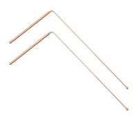 2 Pcs Copper Dowsing Rod Divining Rods Energy Water Witching Detector Lightweight Copper Divining Rod with Rotating Handle for Searching Water Mineral Treasure (Double-headed round bead style)