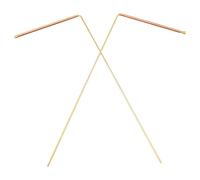 2 Pcs Copper Dowsing Rods Divining Rod with Rotating Handle for Searching Water Mineral Treasure Exploration Oil Geopathic Stress Lines Lost Objects(brown-2-Two-color model)