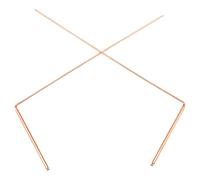 2 Pcs Copper Dowsing Rods Divining Rod with Rotating Handle for Searching Water Mineral Treasure Exploration Oil Geopathic Stress Lines Lost Objects(brown-2-Flat bottom)