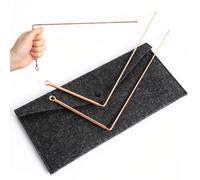 2 PCS Copper Dowsing Rods, Upgraded Divining Rod Set with Rotating Handles, 99.9% Pure Copper, Smooth Movement for Energy Work, Feng Shui, Ghost Hunting & Water Searching