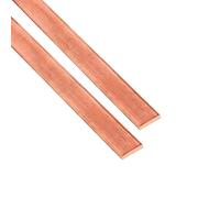 2 Pcs Copper Flat Bar Width 50Mm Thickness 0.3-0.8Mm Copper Square Strip Length 500Mm for Crafts And Electrical Applications(0.15x50x500mm)