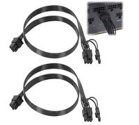 2 PCS Copper Graphics Card Power Cable 8 Pin to 6+2 Pin, 60 Cm Male to Male Gpu Cable Extension Cord Pcie Adapter for Corsair, Thermaltake, Aresgame Modular Power Supply Units, Video Card