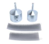 2 Pcs Copper Pipe Cleaner, 20mm 27mm 1/4 Inch Hex Shank Copper Tube Cleaner for Drill Metal Drill Tube Electric Drill Bit Pipe Cleaners with 2 Replaceable Brushes for Power Drill