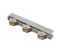 2 Pcs copper wheels Cabinet Glass Sliding Door Roller Clamp Pulley Wheel/For 10mm Glass Door Loading 40kg