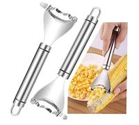 2 Pcs Corn Peeler Corn Planer Thresher Stainless Steel Corn Peeler for Corn On The Cob Corn Kernel Remover Tool Magic Corn Stripper Tool Corn Cutter Corn Scraper with Ergonomic Handle for Kitchen