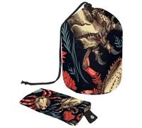 2 Pcs Cosmetic Bag Bucket Travel Makeup Bags Large Capacity Soft Waterproof Portable Drawstring Cosmetic Bag, Cool Monster World Pop Art