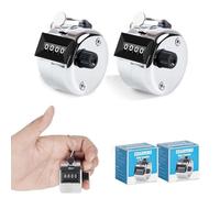 2 PCS Counter, Tally Counter,4-digit clicker counter,Metal Hand Tally Counters Clicker for Counting,Number Clicker Counter,Counter Clicker,Click Counter for Counting/Golf/School/Sports Events Scoring