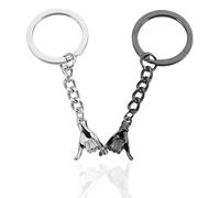 2 PCS Couple Matching Keyring Gifts, Pinky Promise Keychian for Boyfriend Girlfriend Best Friend Him &Her Matching Keychains for Couples Wife Husband Anniversary Valentines Day Birthday Gifts