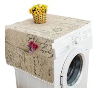 2 Pcs Covers For Refrigerator, Microwave, And Automatic Roller Washer With Storage Bag For Home(Natural wood finish)