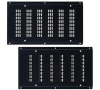 2 Pcs Crawl Space Vent Covers, Outdoor Crawl Space Vent for Foundation Garage Attic, 16"x8" Wall Vent Cover with Damper & Screen for Airflow Control, Black
