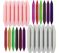2 Pcs Crayon Mold Crayon Recycling Mold Cavity Double Tipped 3D Melted Crayon Molds Pure Silicone Oven Safe DIY Crayon Shaped Mold Reusable Durable Triangular Crayon molds for DIY Making(Pink Gray)