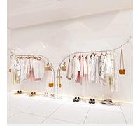 2 Pcs Creative Clothing Racks Retail Display Hanger, Heavy Duty Metal Garment Rack Clothes Storage Shelves, Clothing Store Wall Mounted Organization Clothing Hanging Rod, Closet Rod Coat rac