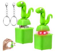 2 Pcs Croaking Lizard Button Keychain, Lizards Fidget Toys Adults Kids, Stress Relief Fidget Keychain with Colorful Lights & Sound, Lizard Toys, Portable Stress Relieve for Workplace School Travel