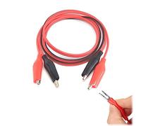 2 Pcs Crocodile Clips Electrical, Insulated Wire Multimeter Test Leads with Alligator Soldered and Circuit Connection, Experiment, Electrical Testing