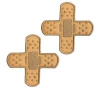 2 PCS Cross Medical Fake Plaster Strip Bandage Embroidered Emblem Patch for First Aid Pouch,EMT,EMS,Trauma,First Response Rescue Kit,Tactical Activities,Medical,Paramedic Hook and Loop Patch