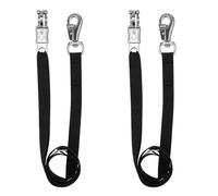2 pcs Cross Ties for Horses,Heavy Duty Nylon Horse Trailer Tie with Strong Panic Snap and Bull Snap,Adjustable Length from 45.2" to 78.7",Professional Horsed Supplies (Black)