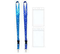 2 Pcs Cruise Lanyards with Card Holder, Holiday Essentials Waterproof & Detachable Nautical Themed Neck Straps for Ship Cards ID