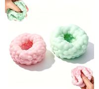 2 PCS Crunchy Squishy Balls, Sturdy bead-filled material, long-lasting slow rebound for stress release, Crunchy Squishy hand toys for indoor, outdoor and daily leisure time(Green & Red)
