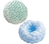 2 PCS Crunchy Squishy, Slow Rising Crunchy Ball with Glass Beads and Blueberry Scent, Sand Squishy Textured for Relaxation, Durable Slow Rise Squishies for Office and Home Use