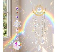 2 Pcs Crystal Suncatcher, Hanging Crystals For Windows, Sun Catcher, Premium Light Reflecting Decor For Indoor And Outdoor Spaces Enhanced Prismatic, Ideal For Home And Garden Enhancement