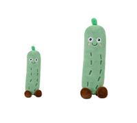 2 Pcs Cucumber Plush Toys, Vegetables Soft Cotton Stuffed Doll, Kawaii Squishy Cuddly Toys Hugging Plushies for Sleeping, Stress Relief, Relaxation, Home Decor & Gifts for Kids Adults (28+50cm)