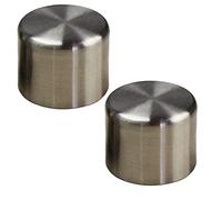 2 Pcs Curtain Rod Covers Ends Metal Curtain Finials Ends Cap Curtain Pole Finials for Curtain Decoration Stainless Steel Color