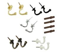 2 PCS Curtain Tie Backs Hooks, Ball End Curtain Holdbacks Hooks U Shaped Curtain Tie Hooks Heavy Duty Curtain Hooks Silver Curtain Tie Back Fixings for Curtains Clothes Coat Hanger Hook.