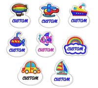 2 Pcs Custom Personalised Child Cute Embroidery Name Tag Tactical Name Patch for Camouflage Uniform Jacket Hoodie Backpacks Cap Vest Work Shirts Clothing