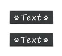 2 PCS Custom Pet Harness Tag Dog Cat Harness Collar ID Tag Sticker Personalised Anti-Lost Pet Name Phone Number Tag,Paw,16X5cm