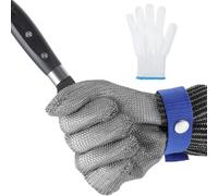 2 Pcs Cut Resistant Bite Gloves Blacksmith Gloves Blacksmith Schwer Cut Resistant Kitchen Glove Stainless Stell Wire Metal Mesh Safety Glove For Mandolin Meat Cutting Oyster