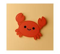 2 Pcs Cute Acrylic Coaster Decorative Plates, Insulated And Heat-Resistant Cartoon Acrylic Coaster for Tabletop Protection and Accessories Display(Crab)