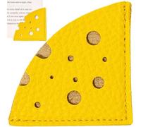 2 Pcs Cute Cheese Bookmark, Pu Leather Book Corner Protector Book Page Protective Bookmarks Gift for Students Kids