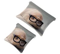 2 PCS Cute Guinea Pig Pocket Cosmetic Bag, Self-Closing Shrapnel Makeup Pouch, Portable No Zipper Mini Travel Make Up Bag for Headphones Coin Lipstick Cosmetics Earphones Jewelry Organizer