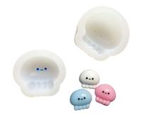 2 PCS Cute Jellyfish Silicone Squishy Molds, DIY Craft Making,Squish Making Mold,Taba Squishy Making