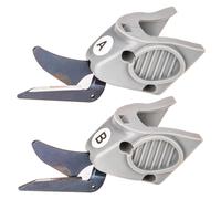 2 Pcs Cutting Head Fit for Wbt-1 Fabric Electric Scissors Cloth Cutter, 1 Set Cutter A & B