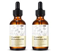 2 PCS Cyperus Rotundus Oil 60ml, 100% Natural Herbal Formula for Unwanted Hair Reduction, Gentle Body Hair Growth Inhibitor with Sweet Almond Oil & Aloe Vera, Soothing Skin Care for All Skin Types