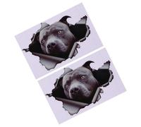 2 Pcs D Dog Pattern Car Decals for Vehicle Decoration PVC