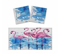 2 Pcs Dancing Flamingos Fluorescent Light Covers for Ceiling Lights | 4x2 Feet Magnetic Classroom Office Ceiling Decor Home Drop