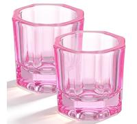 2 Pcs Dappen Dish for Nails, Acrylic Liquid Cups Thick Glass